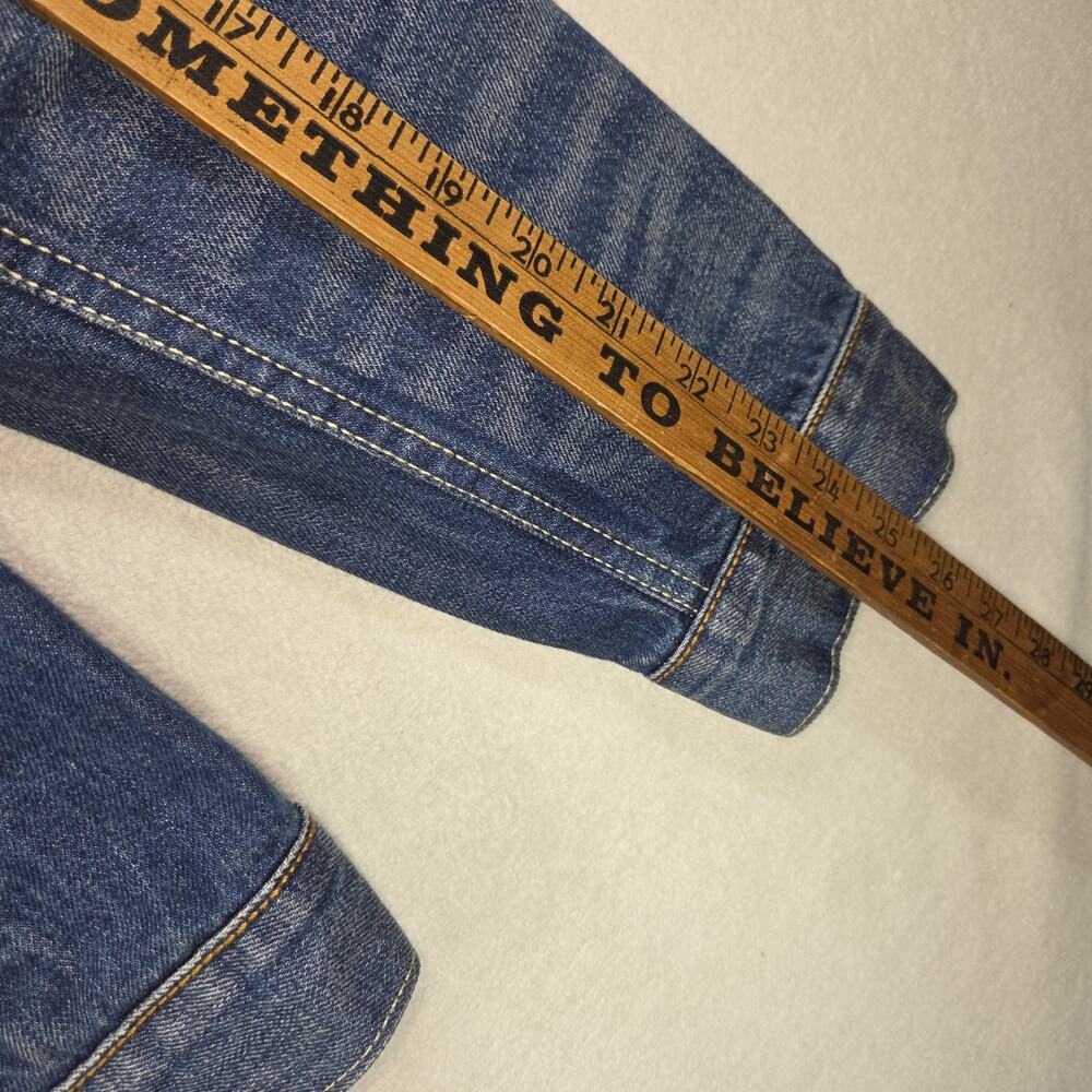 Levis Strauss Trucker Jean Jacket Mens Large 72334 Dark Denim Cotton Collared - Picture 8 of 13